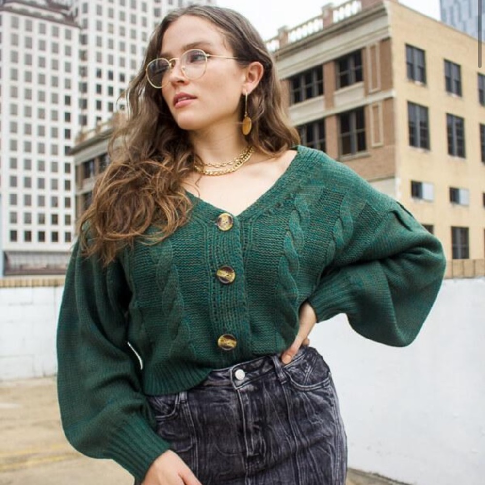 Green Cardigan